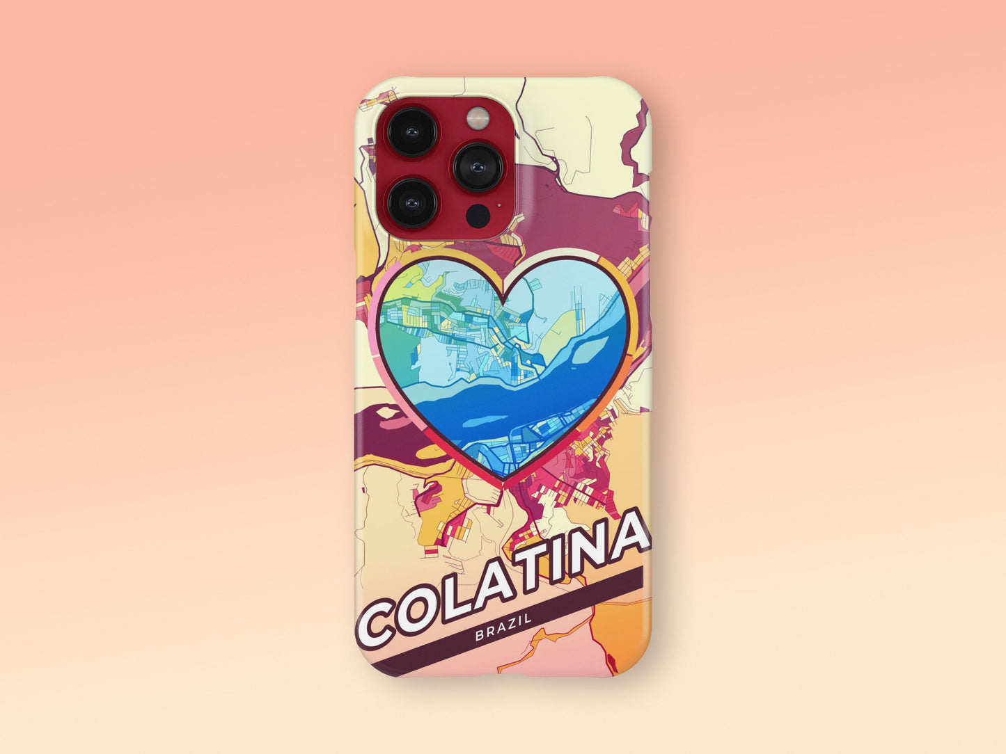 Colatina Brazil slim phone case with colorful icon. Birthday, wedding or housewarming gift. Couple match cases. 2