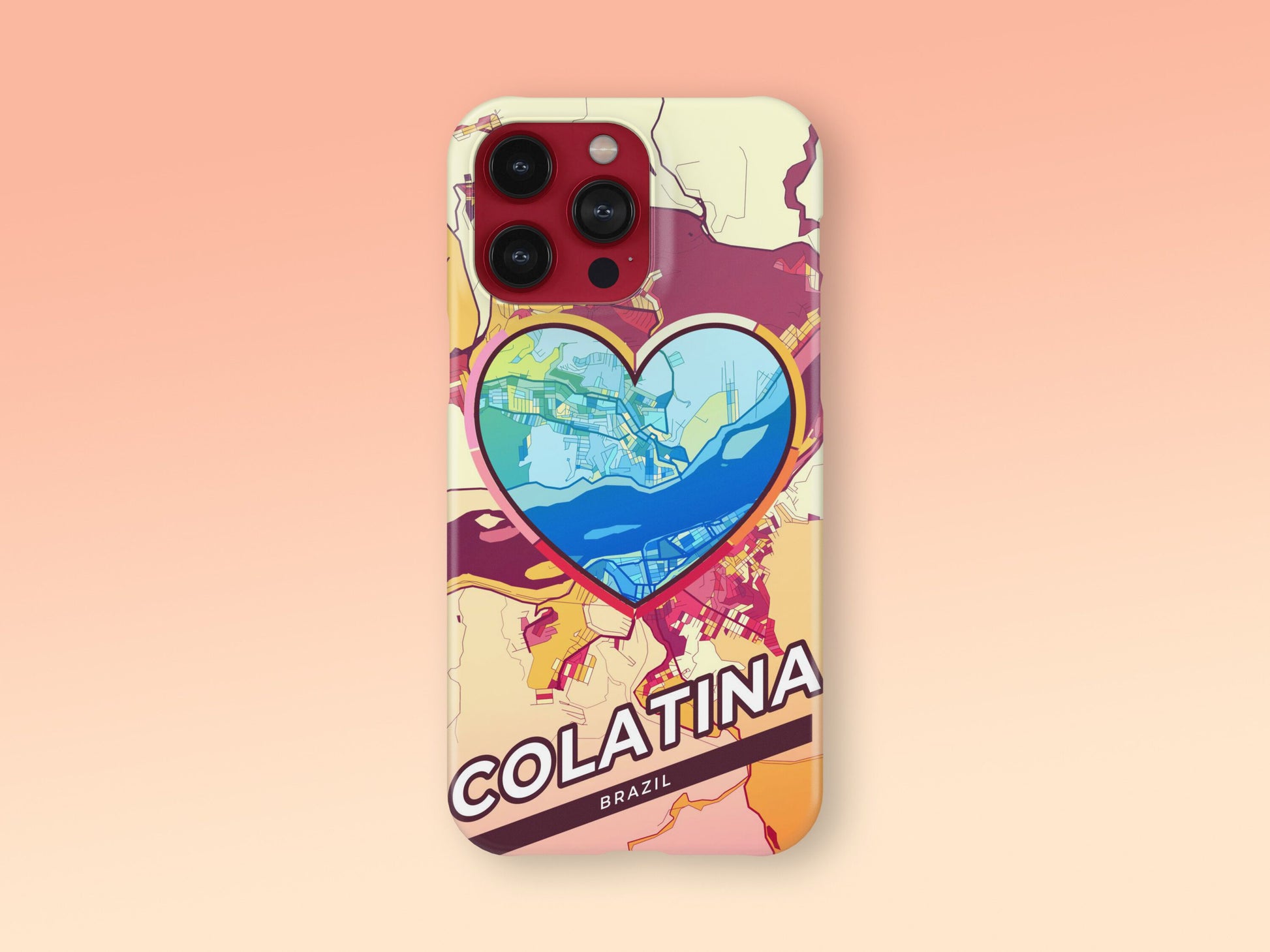 Colatina Brazil slim phone case with colorful icon. Birthday, wedding or housewarming gift. Couple match cases. 2