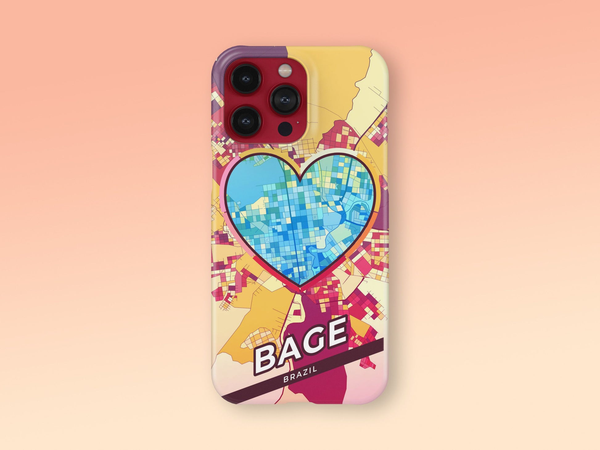 Bage Brazil slim phone case with colorful icon. Birthday, wedding or housewarming gift. Couple match cases. 2