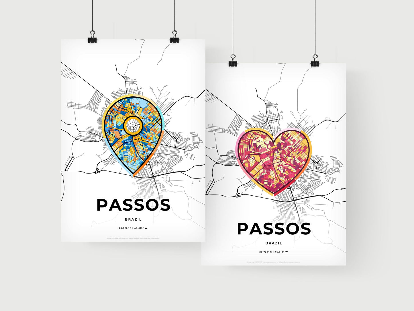 Passos Brazil art print for couples