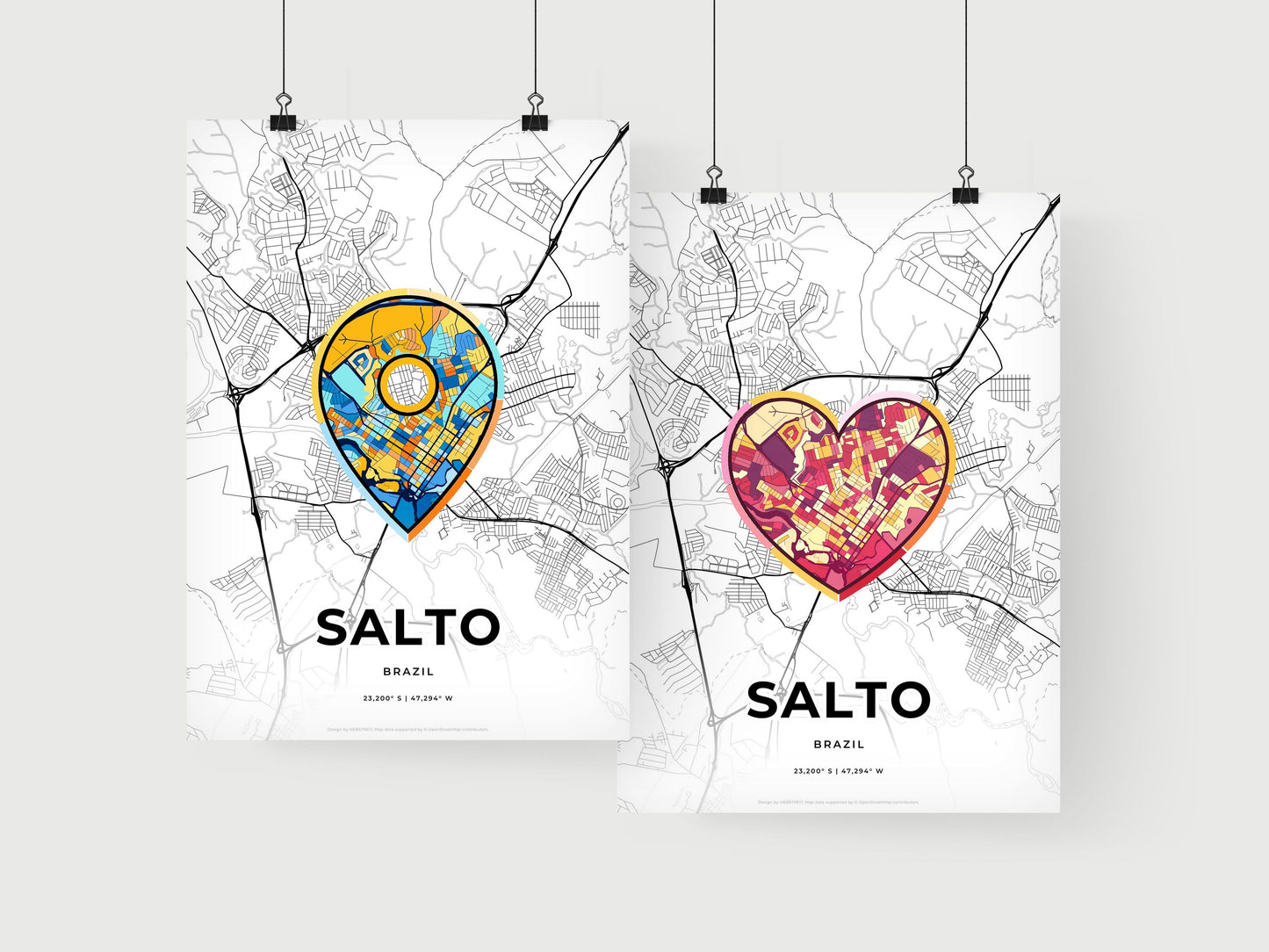 Salto Brazil art print for couples