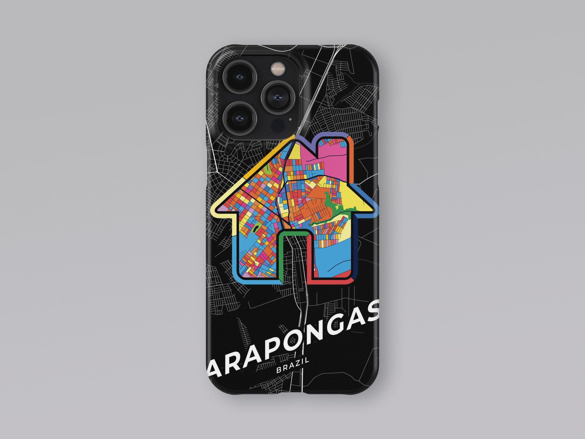 Arapongas Brazil slim phone case with colorful icon. Birthday, wedding or housewarming gift. Couple match cases. 3