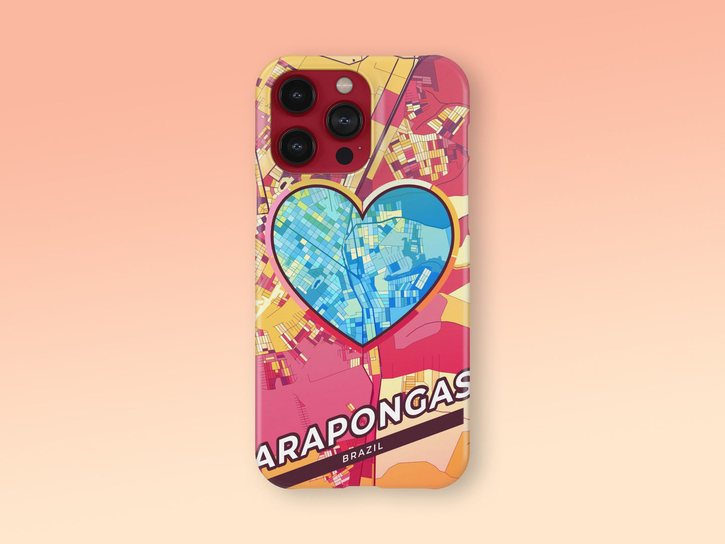 Arapongas Brazil slim phone case with colorful icon. Birthday, wedding or housewarming gift. Couple match cases. 2