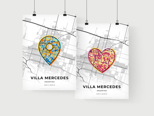 Villa Mercedes Argentina art print for couples