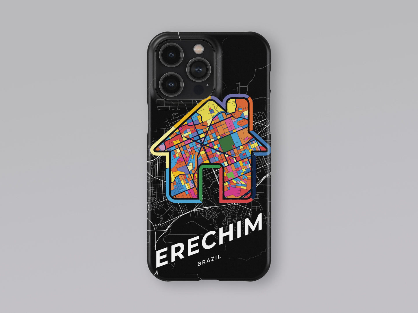 Erechim Brazil slim phone case with colorful icon. Birthday, wedding or housewarming gift. Couple match cases. 3