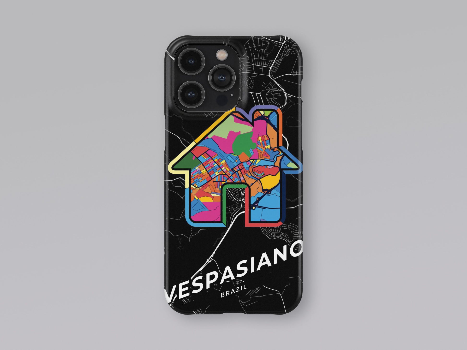 Vespasiano Brazil slim phone case with colorful icon. Birthday, wedding or housewarming gift. Couple match cases. 3