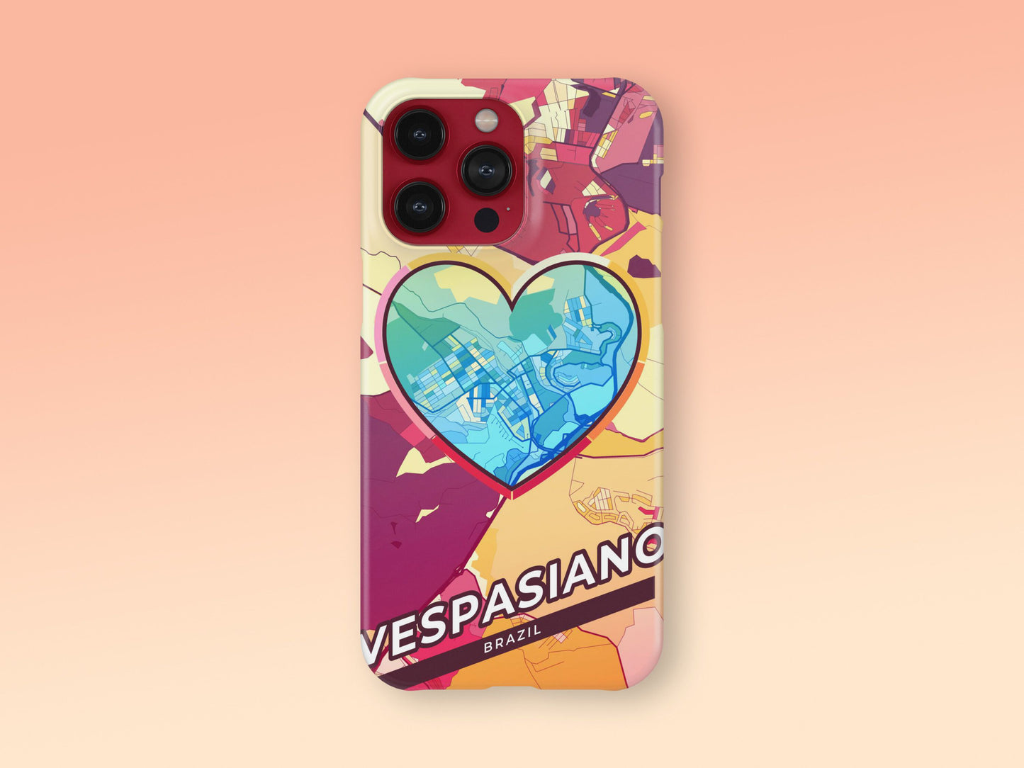 Vespasiano Brazil slim phone case with colorful icon. Birthday, wedding or housewarming gift. Couple match cases. 2