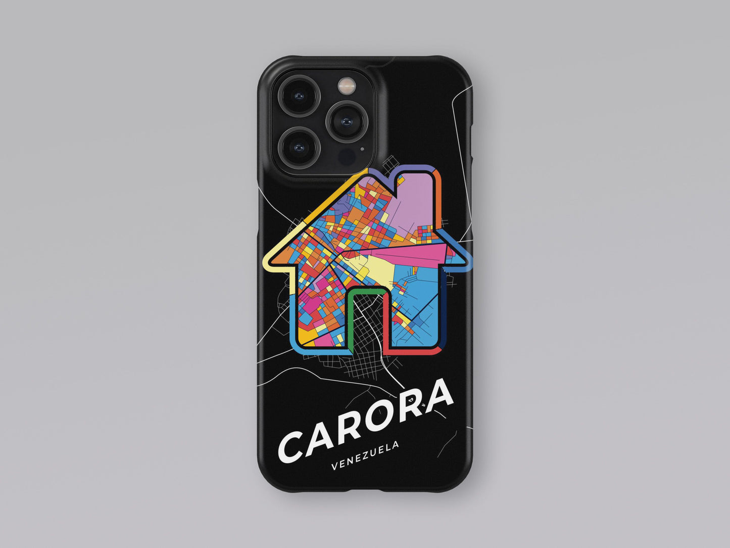 Carora Venezuela slim phone case with colorful icon. Birthday, wedding or housewarming gift. Couple match cases. 3