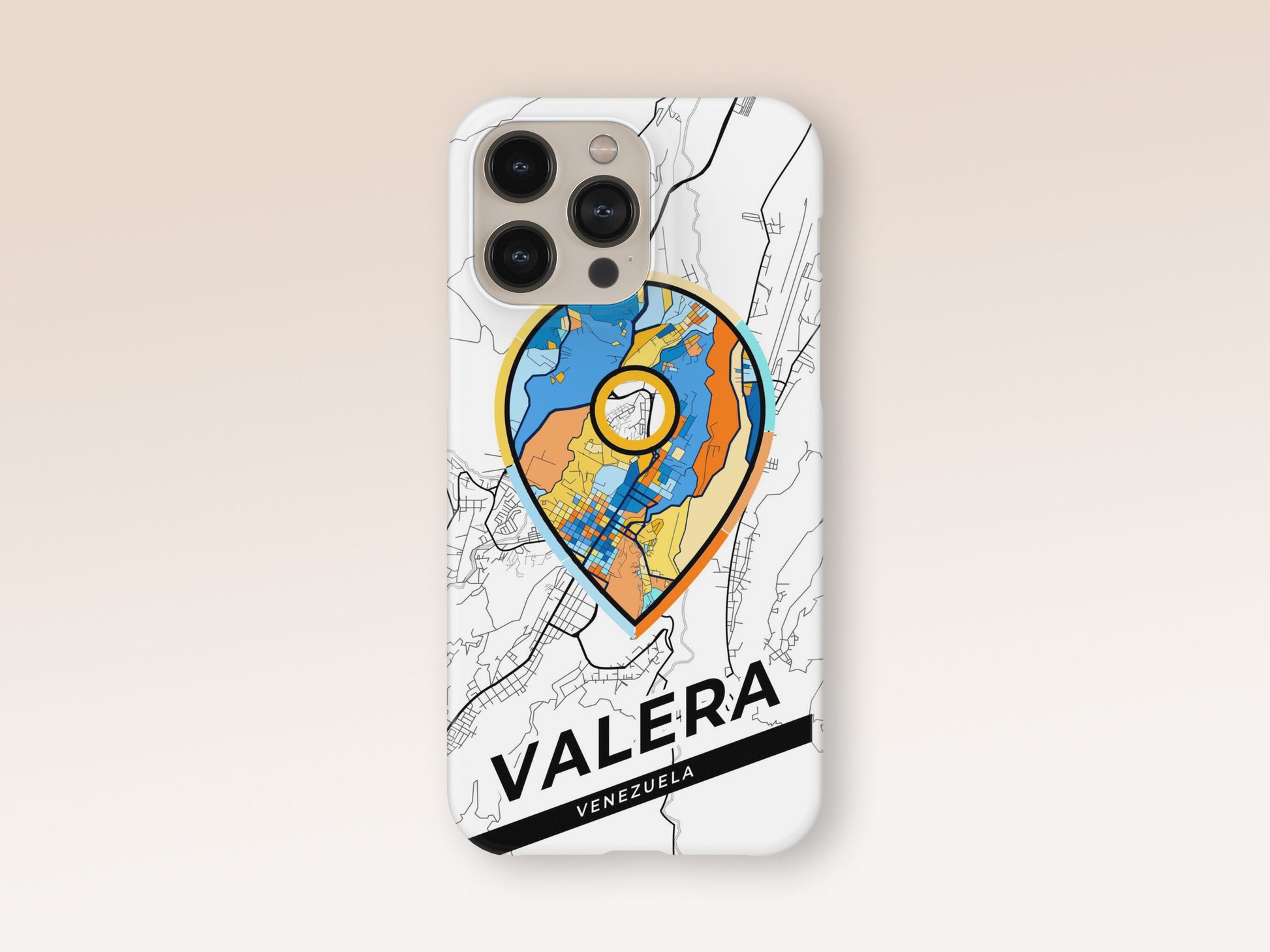 Valera Venezuela slim phone case with colorful icon. Birthday, wedding or housewarming gift. Couple match cases. 1