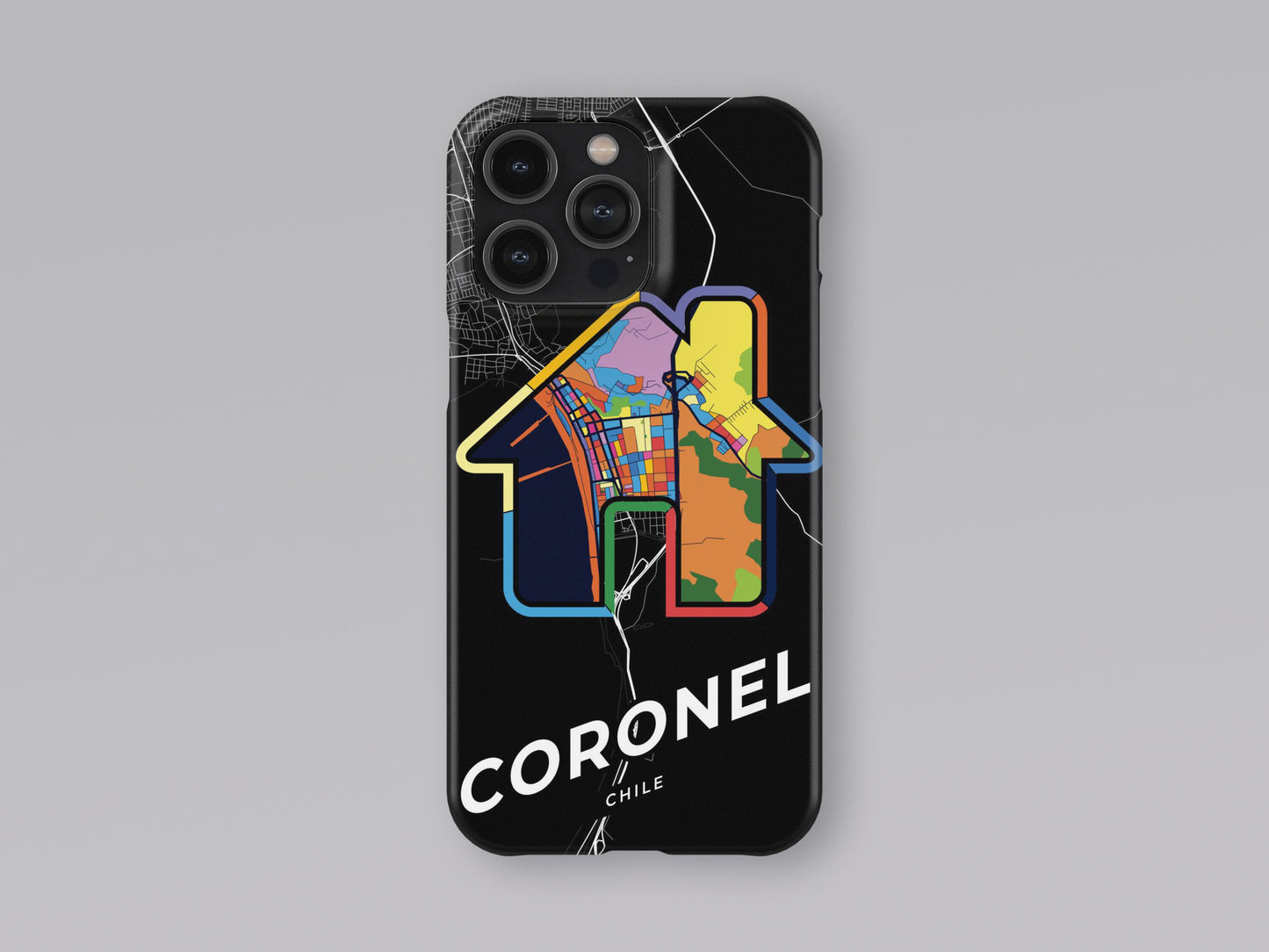 Coronel Chile slim phone case with colorful icon. Birthday, wedding or housewarming gift. Couple match cases. 3