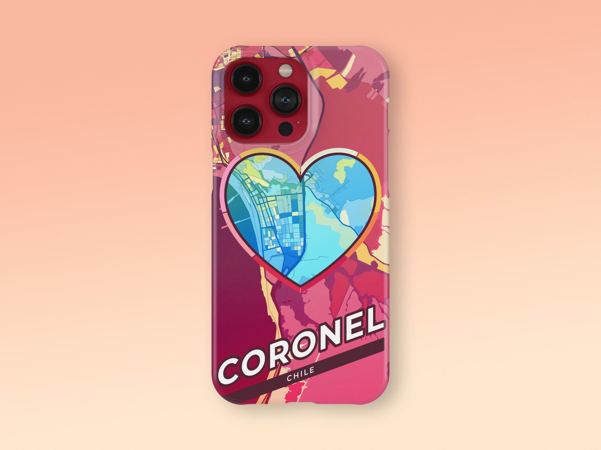 Coronel Chile slim phone case with colorful icon. Birthday, wedding or housewarming gift. Couple match cases. 2