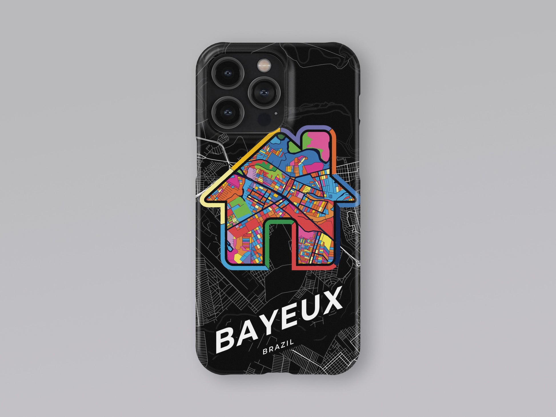 Bayeux Brazil slim phone case with colorful icon. Birthday, wedding or housewarming gift. Couple match cases. 3
