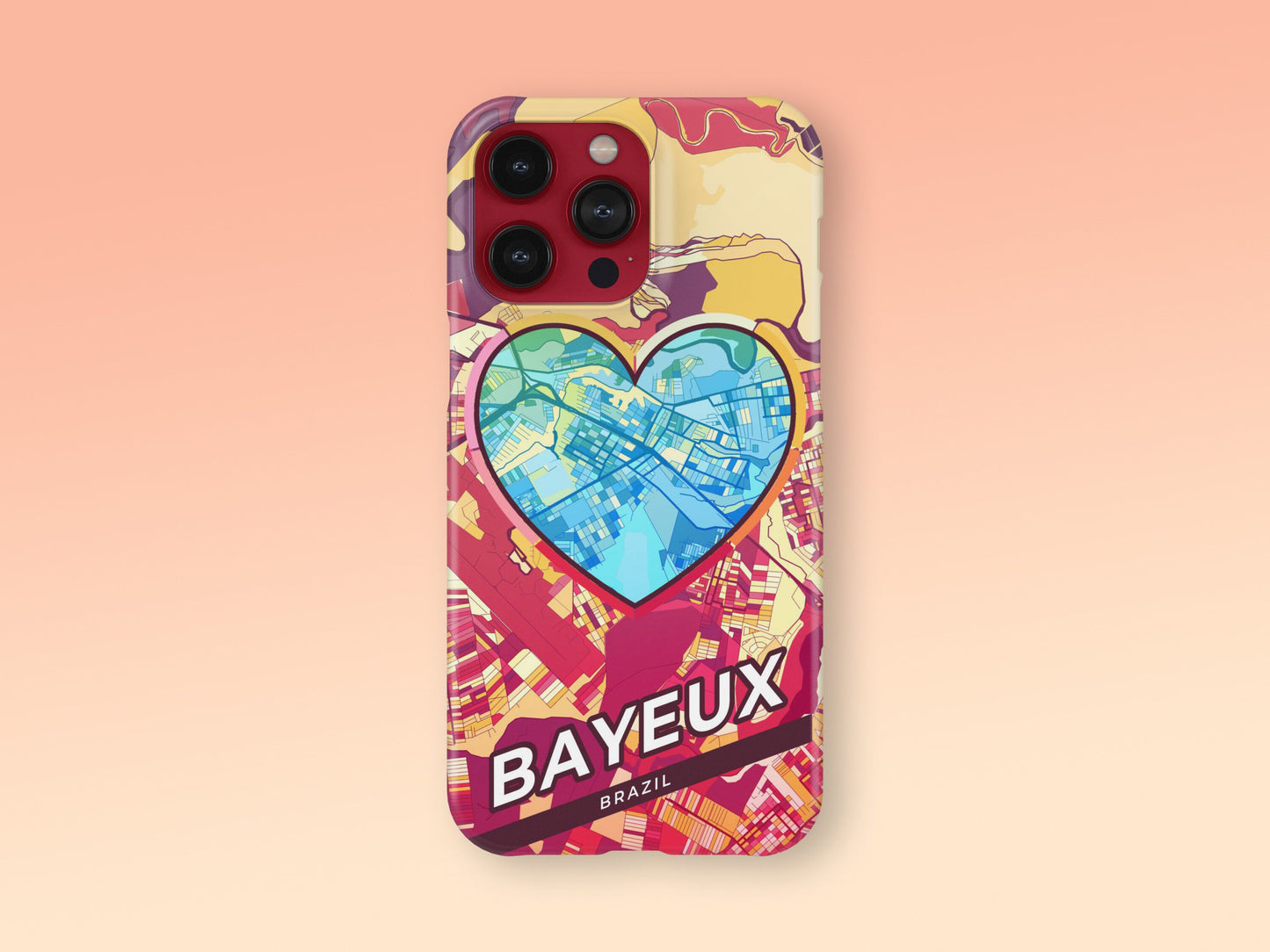 Bayeux Brazil slim phone case with colorful icon. Birthday, wedding or housewarming gift. Couple match cases. 2