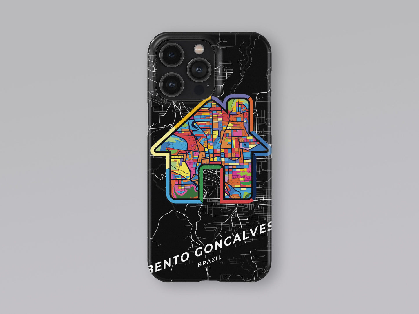 Bento Goncalves Brazil slim phone case with colorful icon. Birthday, wedding or housewarming gift. Couple match cases. 3
