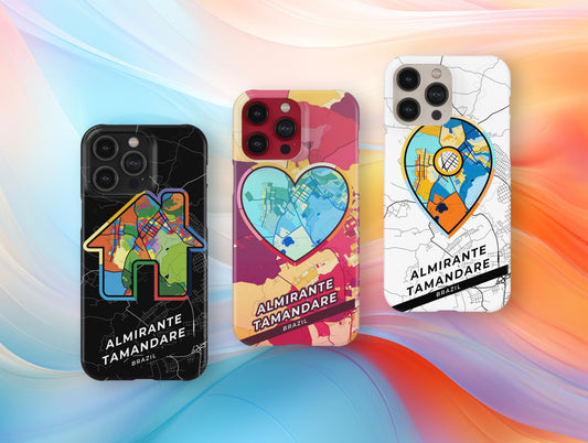 Almirante Tamandare Brazil slim phone case with colorful icon. Birthday, wedding or housewarming gift. Couple match cases.