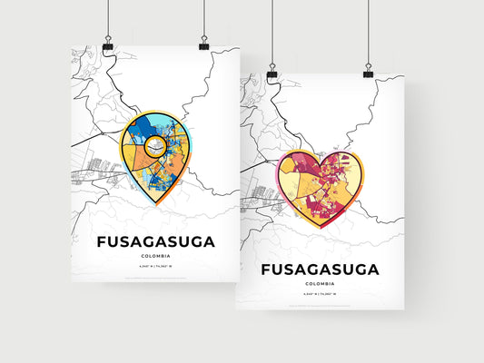 Fusagasuga Colombia art print for couples