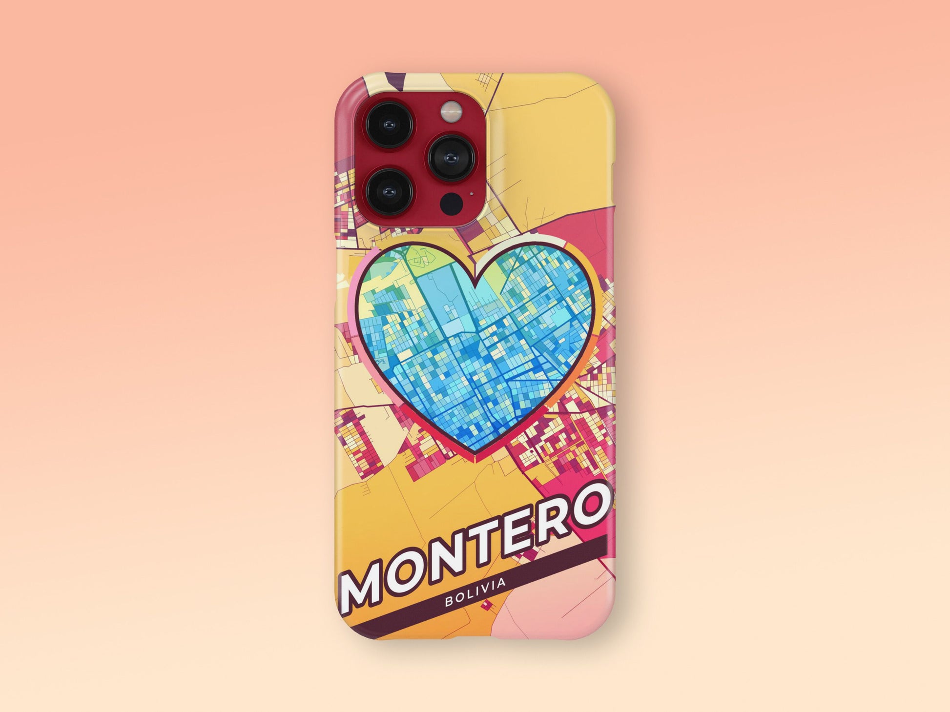 Montero Bolivia slim phone case with colorful icon 2