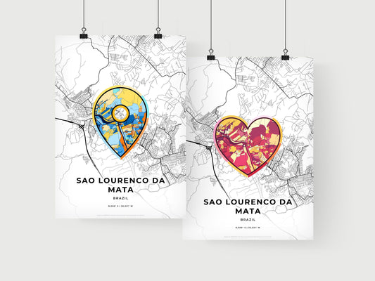 Sao Lourenco Da Mata Brazil art print for couples