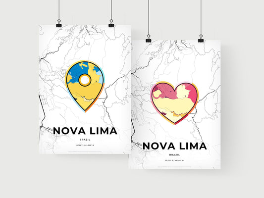 Nova Lima Brazil art print for couples