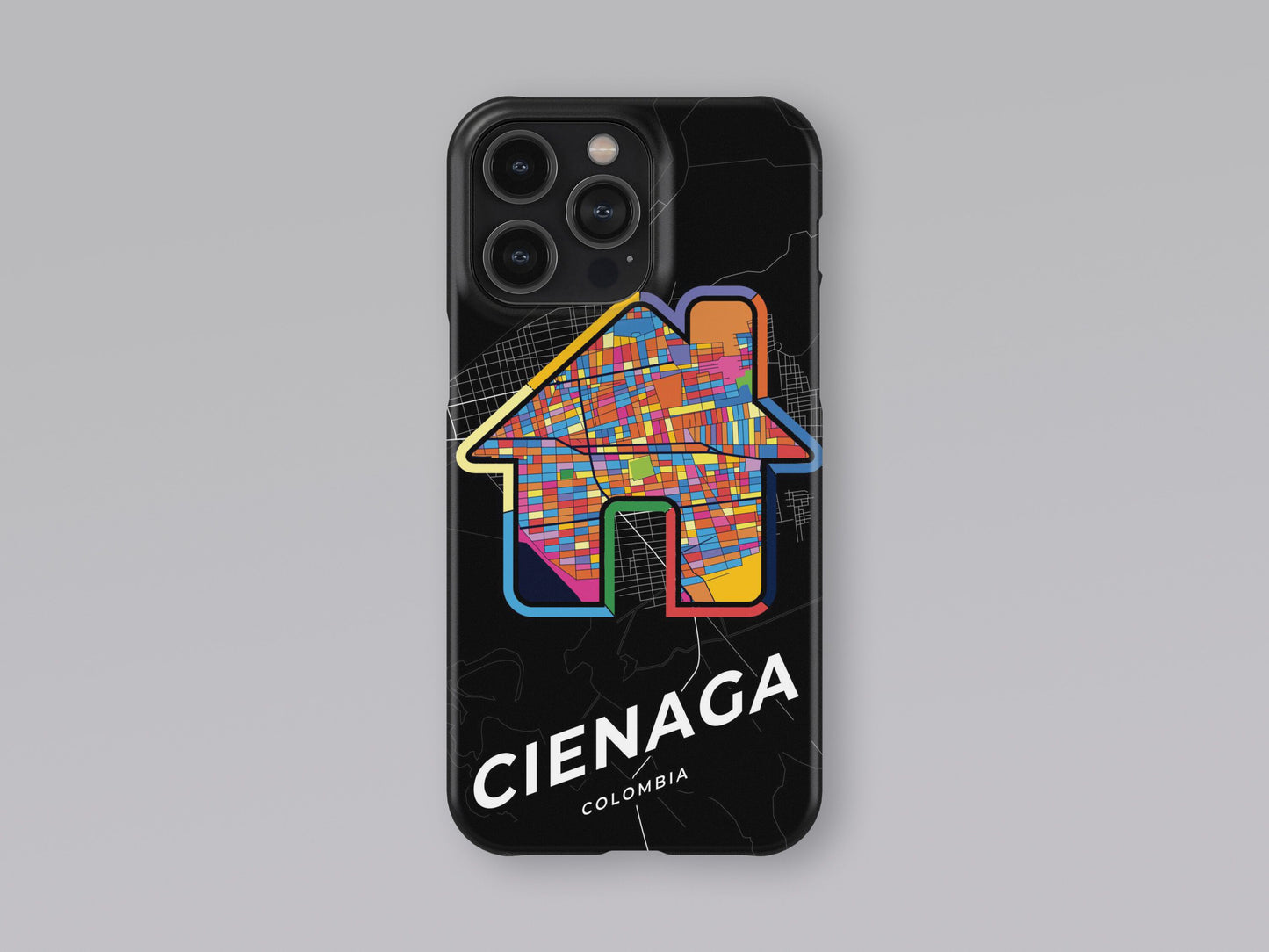 Cienaga Colombia slim phone case with colorful icon. Birthday, wedding or housewarming gift. Couple match cases. 3
