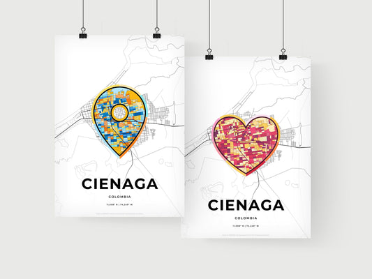 Cienaga Colombia art print for couples