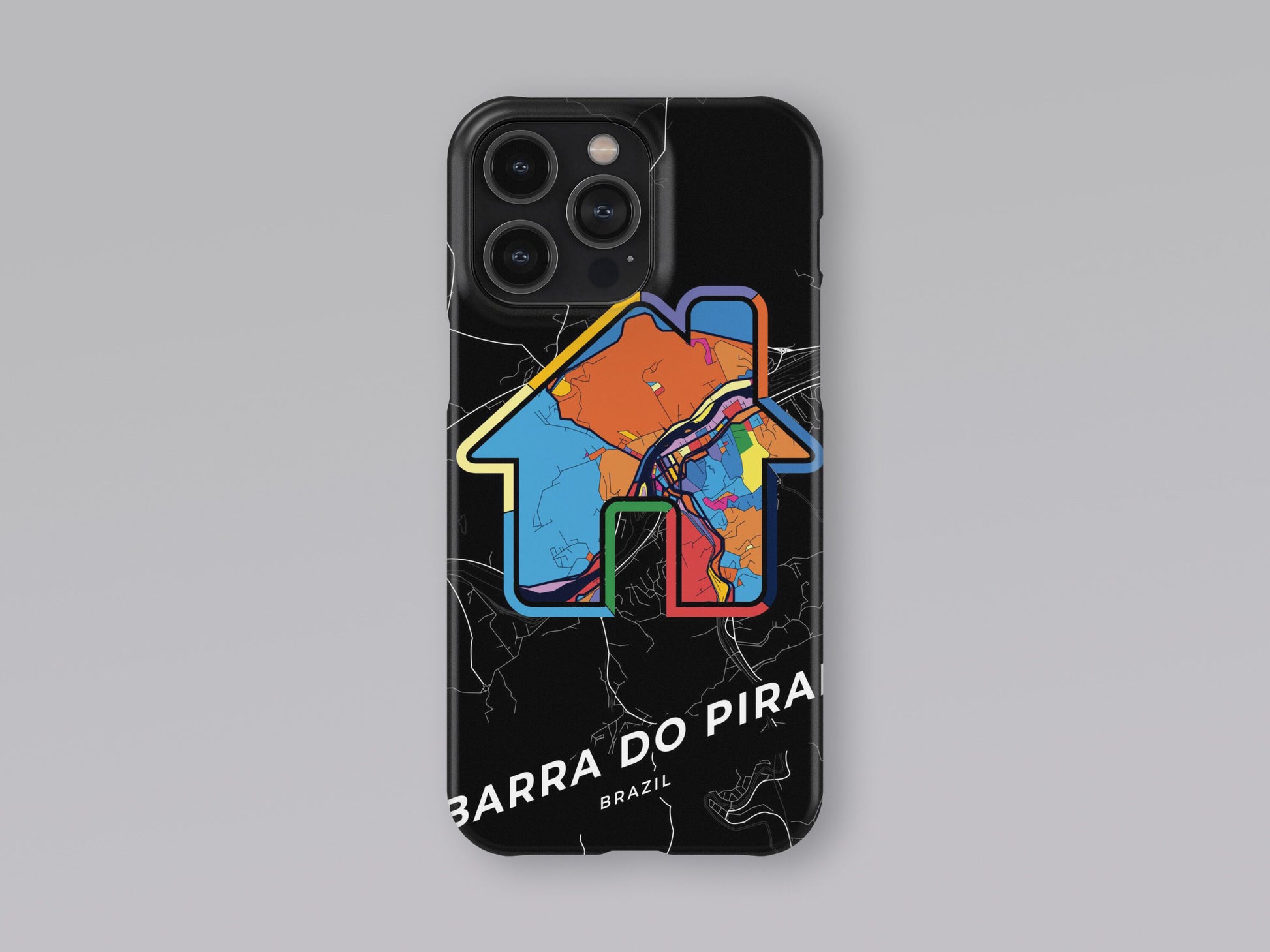 Barra Do Pirai Brazil slim phone case with colorful icon. Birthday, wedding or housewarming gift. Couple match cases. 3