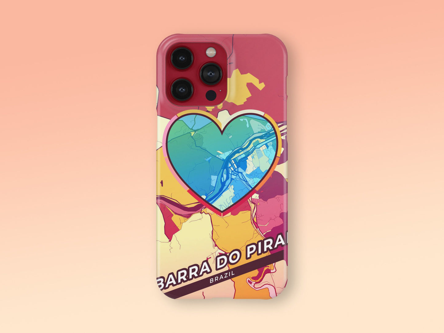 Barra Do Pirai Brazil slim phone case with colorful icon. Birthday, wedding or housewarming gift. Couple match cases. 2