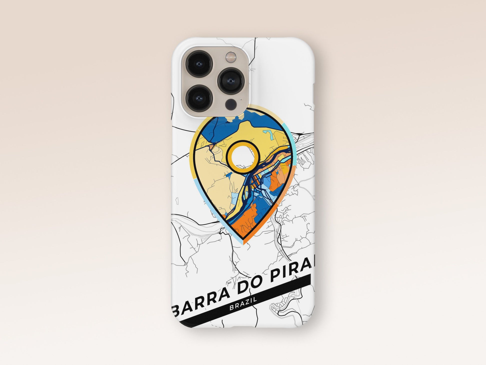 Barra Do Pirai Brazil slim phone case with colorful icon. Birthday, wedding or housewarming gift. Couple match cases. 1