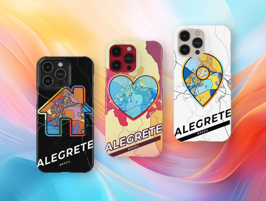 Alegrete Brazil slim phone case with colorful icon. Birthday, wedding or housewarming gift. Couple match cases.