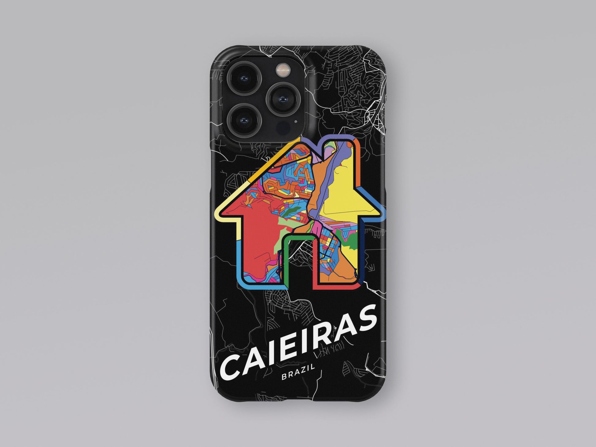 Caieiras Brazil slim phone case with colorful icon. Birthday, wedding or housewarming gift. Couple match cases. 3