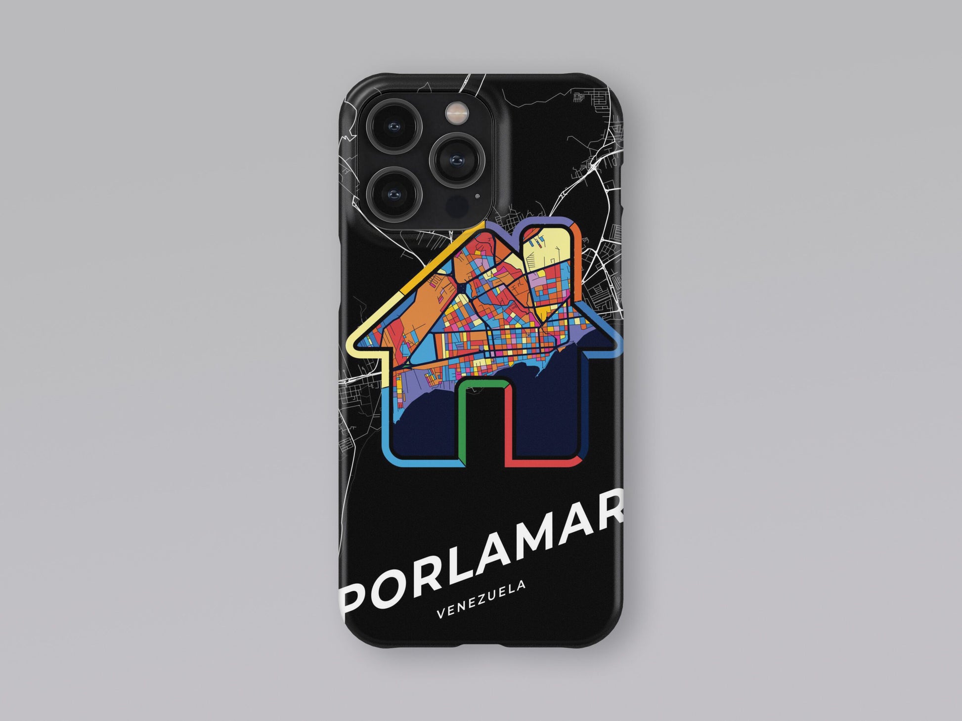 Porlamar Venezuela slim phone case with colorful icon 3