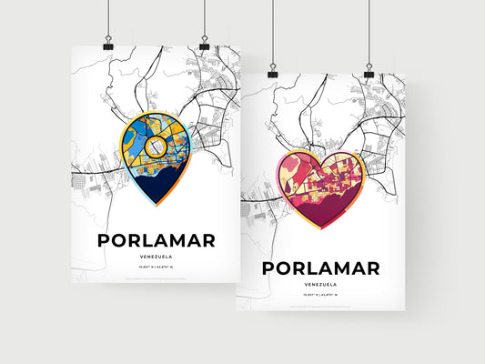 Porlamar Venezuela art print for couples