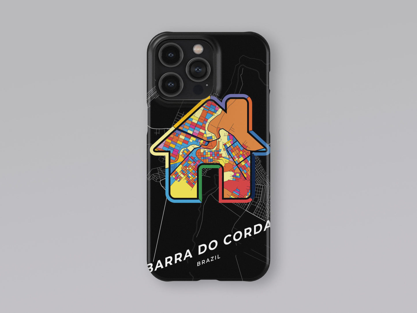 Barra Do Corda Brazil slim phone case with colorful icon. Birthday, wedding or housewarming gift. Couple match cases. 3