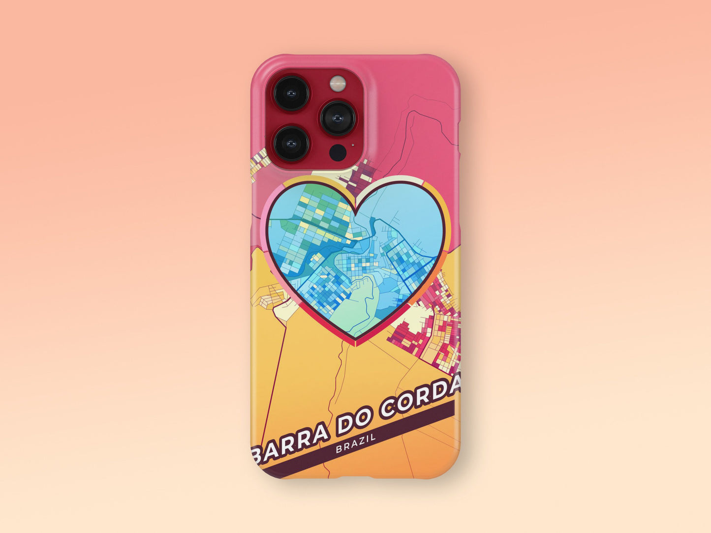 Barra Do Corda Brazil slim phone case with colorful icon. Birthday, wedding or housewarming gift. Couple match cases. 2