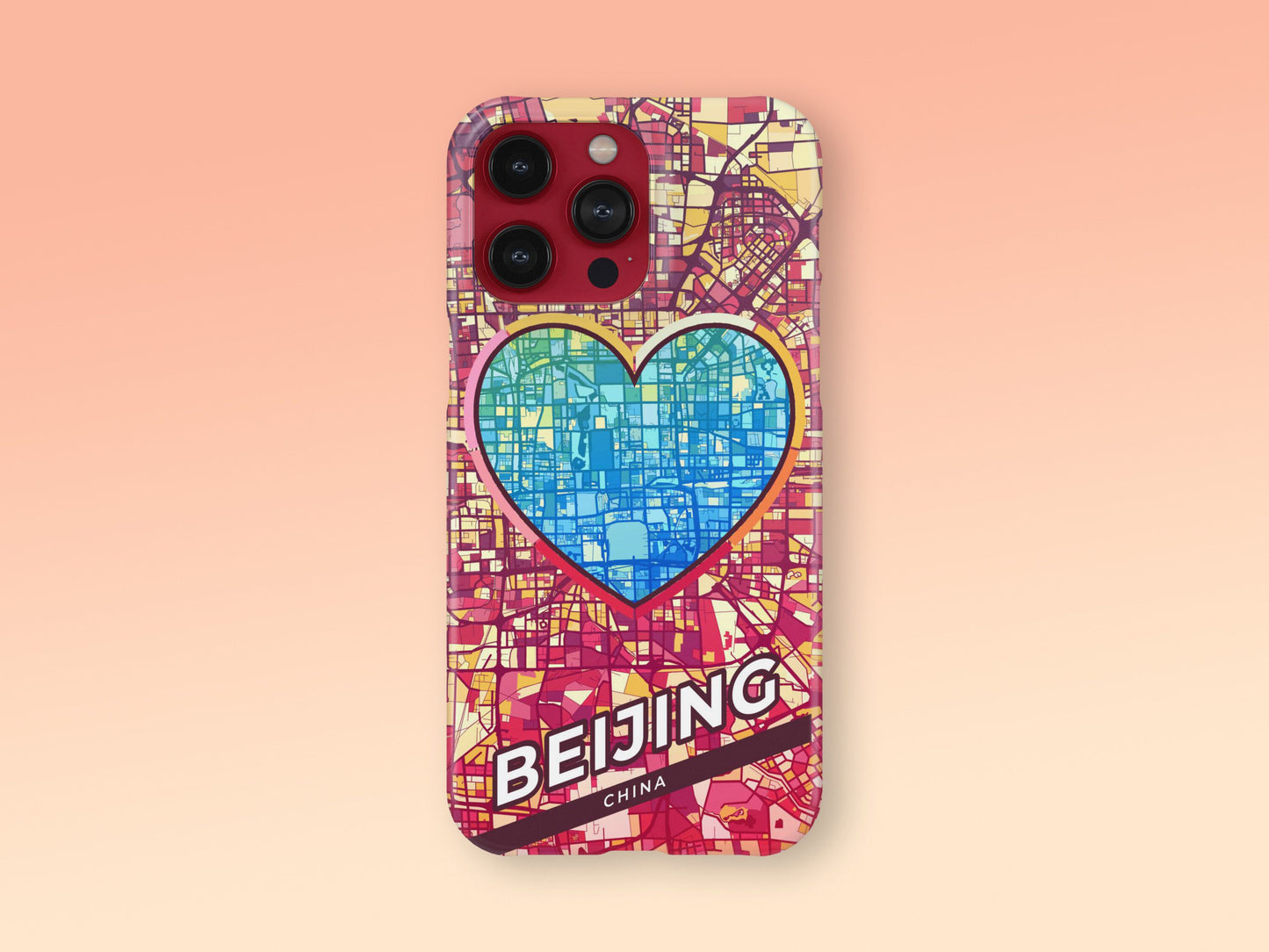 Beijing China slim phone case with colorful icon. Birthday, wedding or housewarming gift. Couple match cases. 2