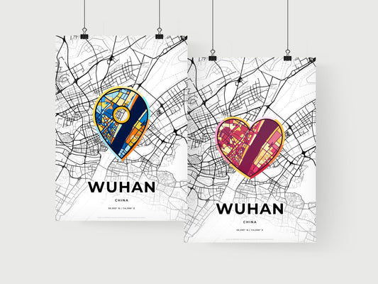 Wuhan China art print for couples