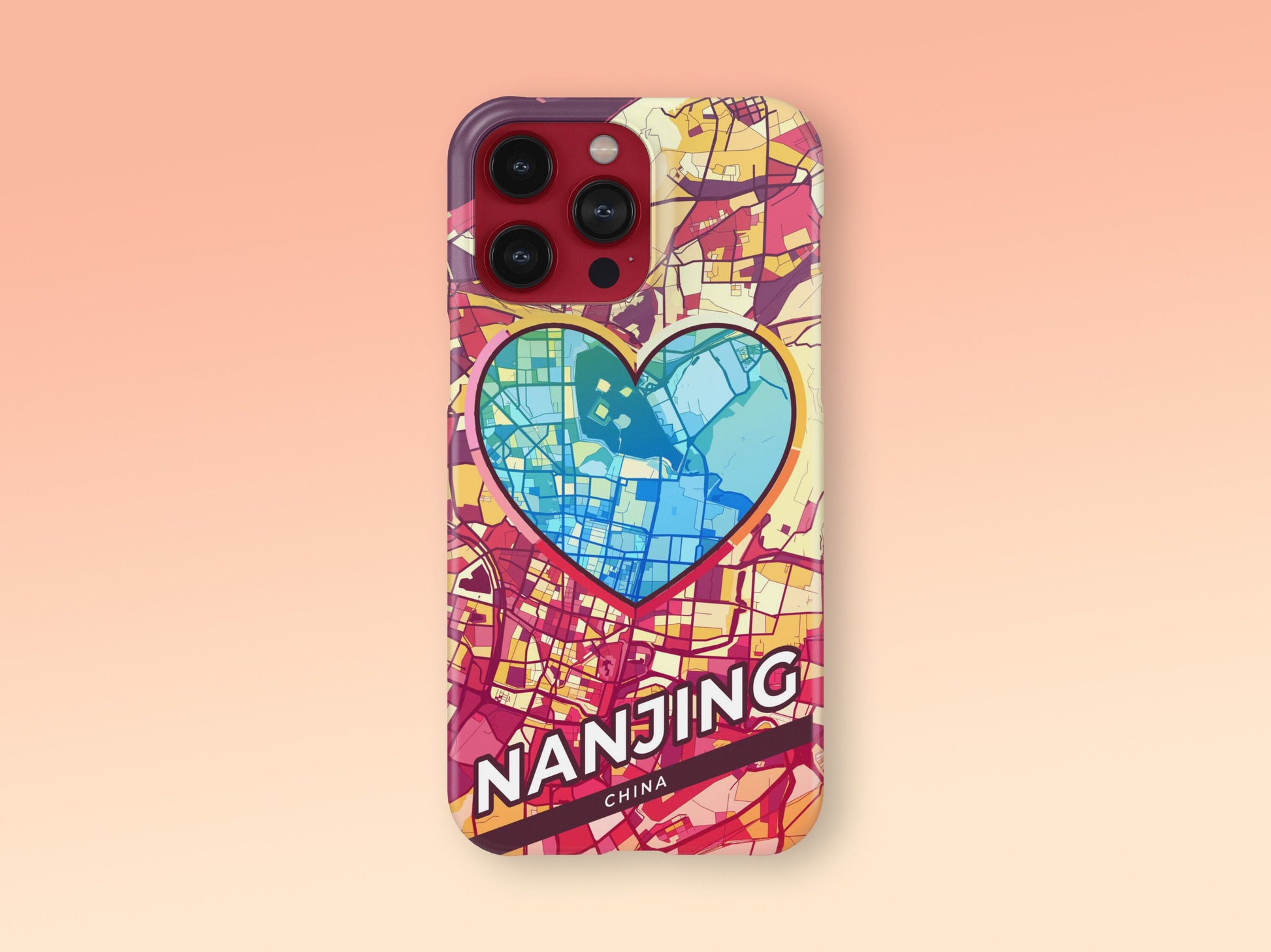 Nanjing China slim phone case with colorful icon. Birthday, wedding or housewarming gift. Couple match cases. 2