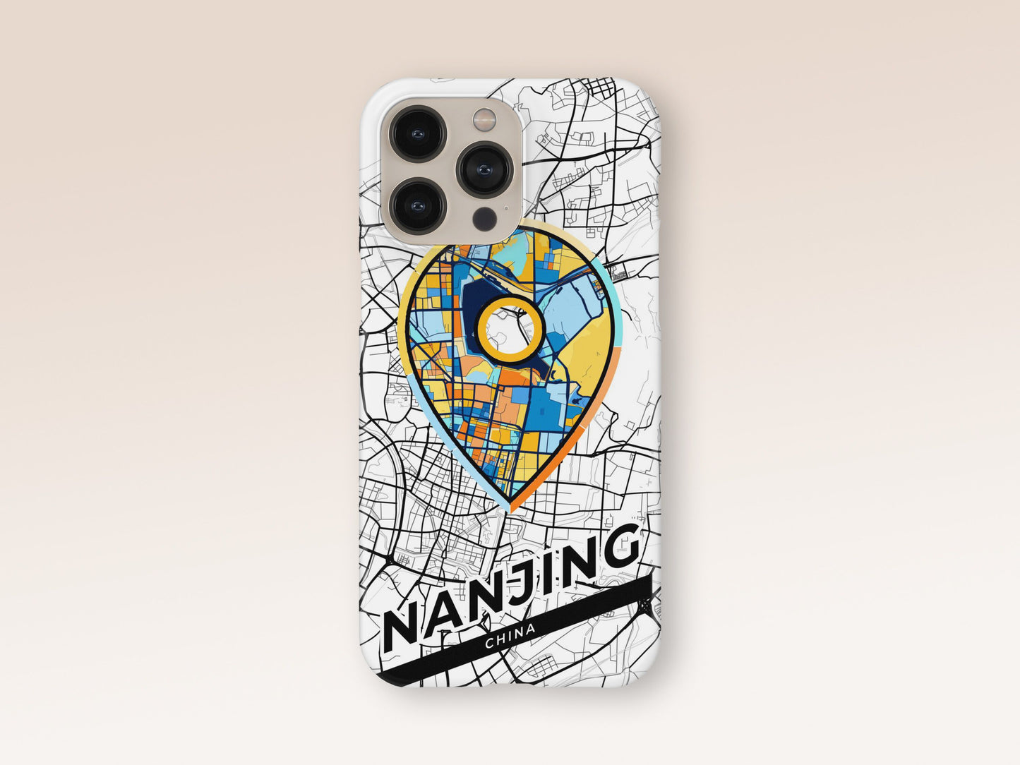 Nanjing China slim phone case with colorful icon. Birthday, wedding or housewarming gift. Couple match cases. 1