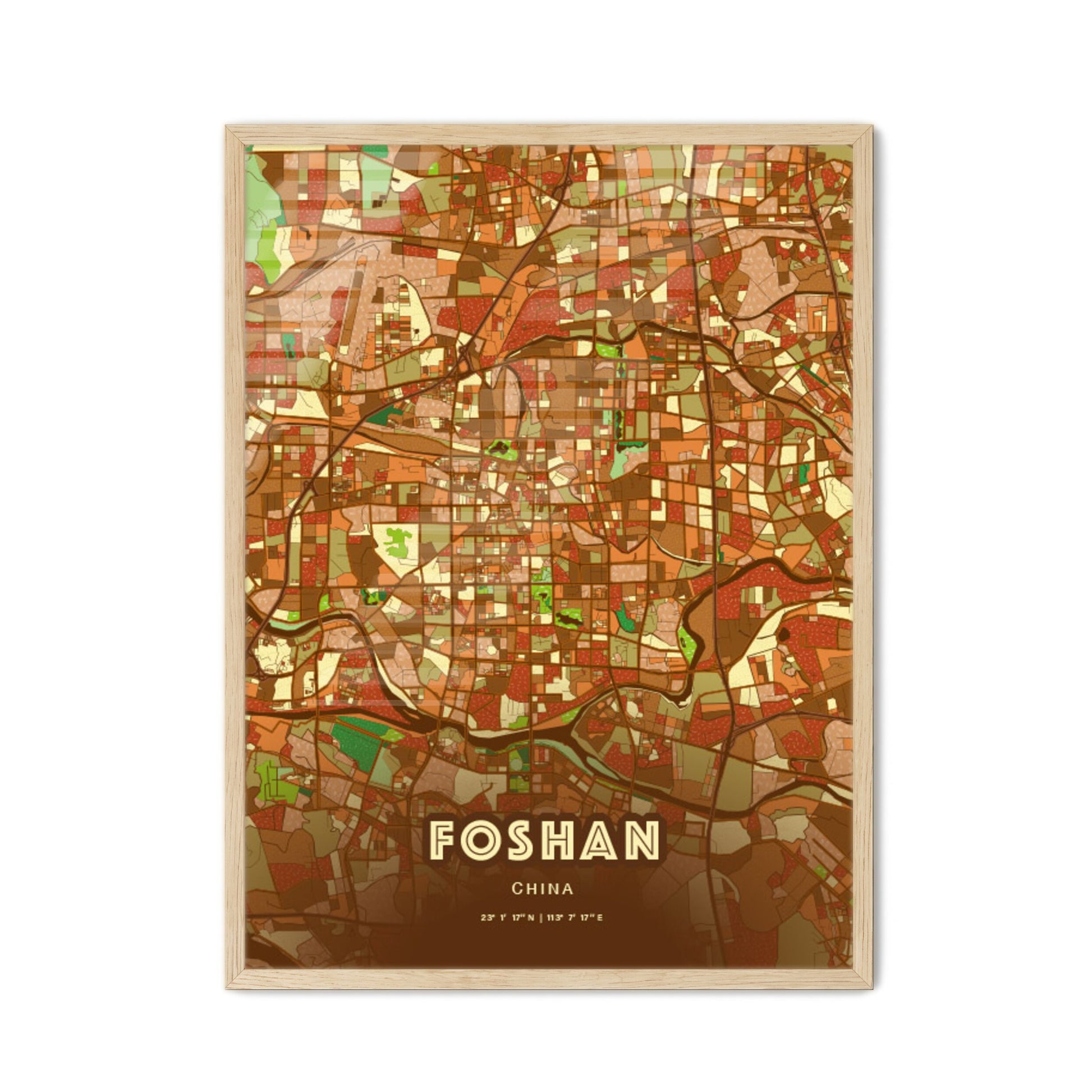 Colorful FOSHAN CHINA Fine Art Map Farmhouse