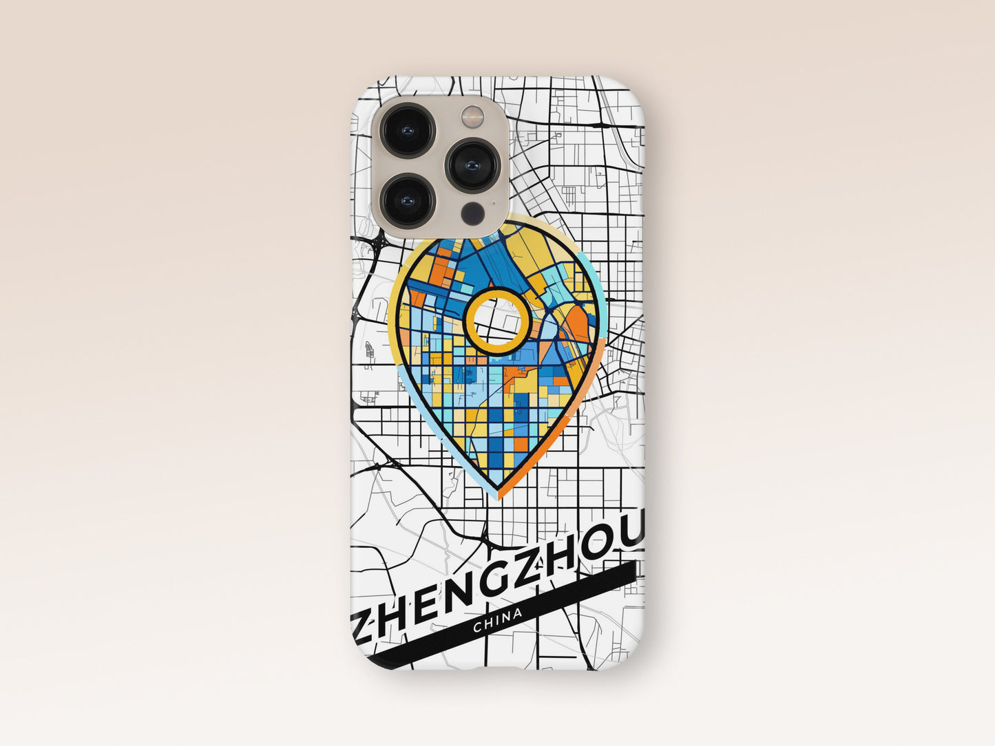 Zhengzhou China slim phone case with colorful icon. Birthday, wedding or housewarming gift. Couple match cases. 1