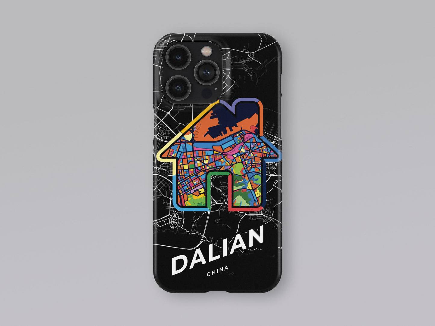 Dalian China slim phone case with colorful icon. Birthday, wedding or housewarming gift. Couple match cases. 3