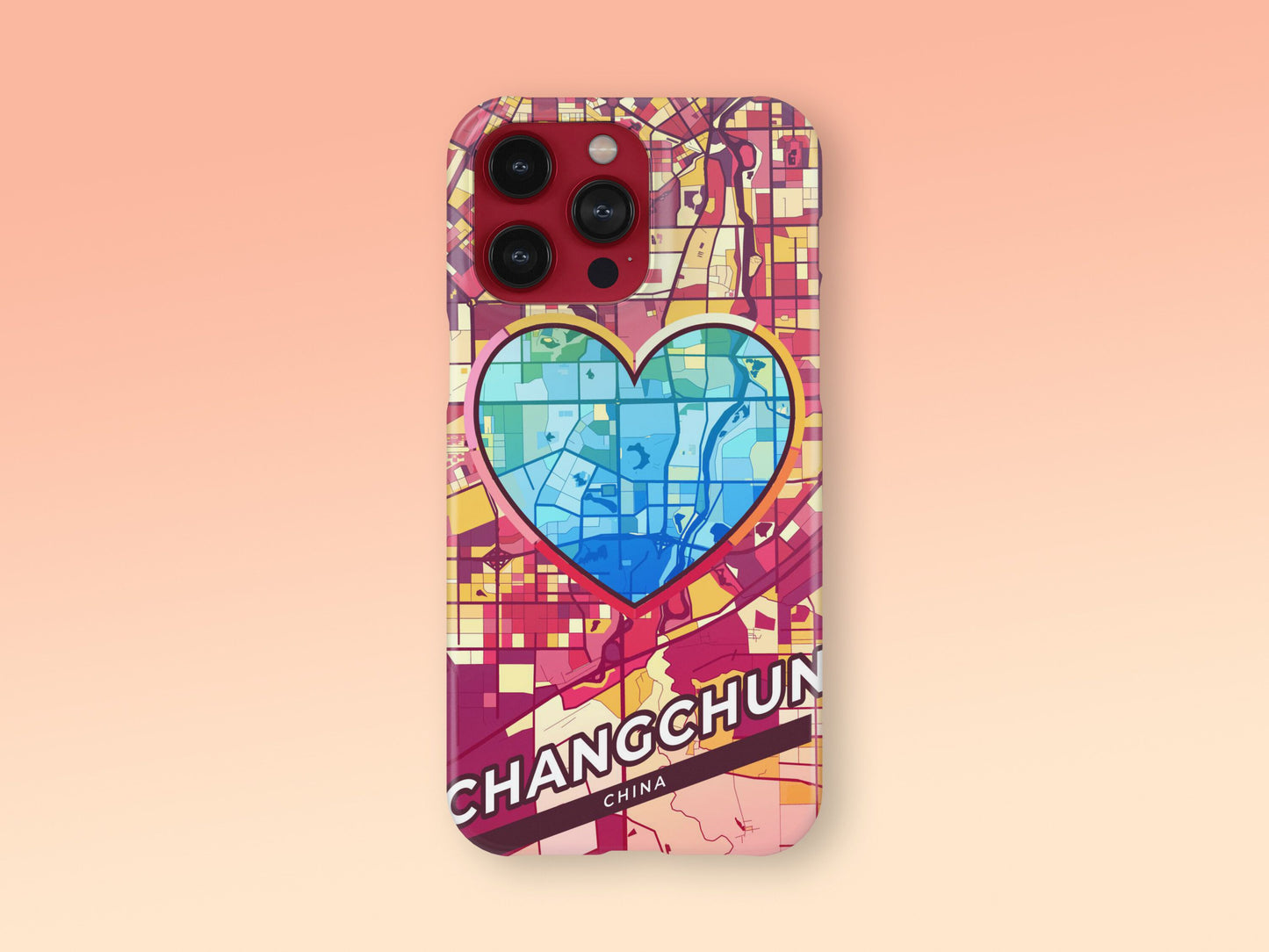 Changchun China slim phone case with colorful icon. Birthday, wedding or housewarming gift. Couple match cases. 2