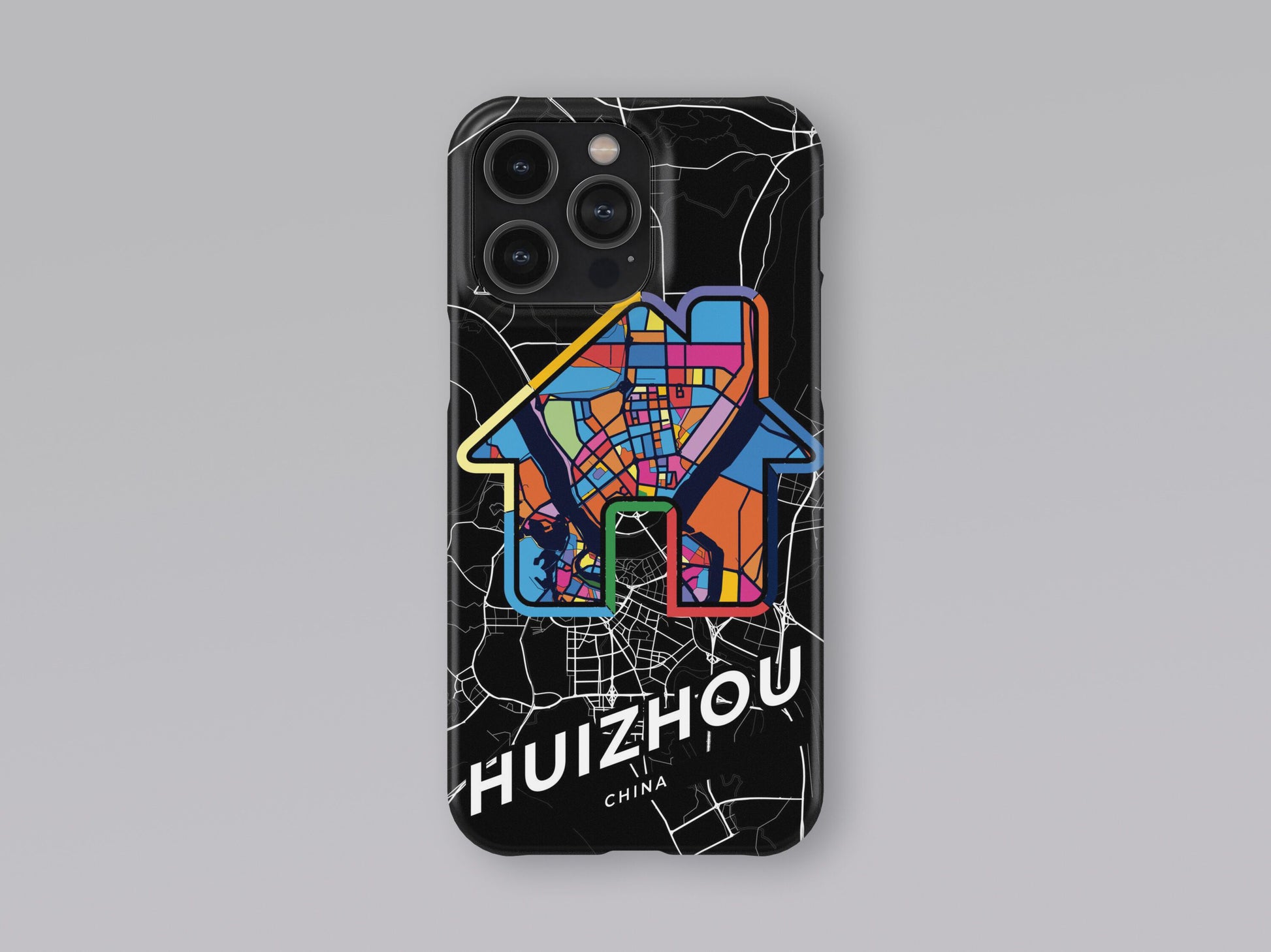 Huizhou China slim phone case with colorful icon. Birthday, wedding or housewarming gift. Couple match cases. 3