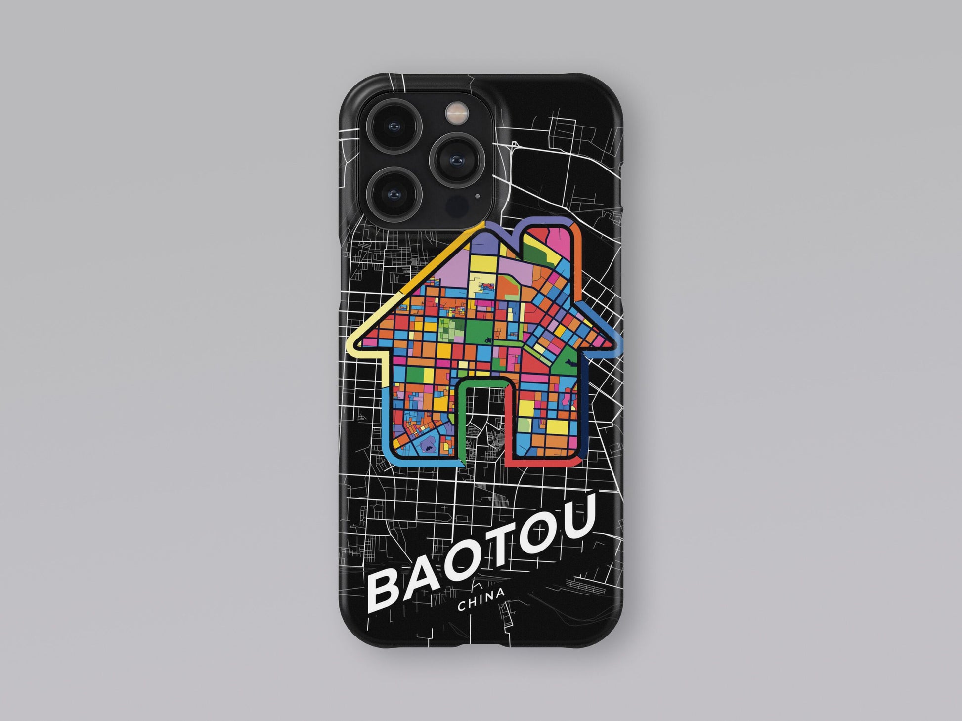 Baotou China slim phone case with colorful icon. Birthday, wedding or housewarming gift. Couple match cases. 3