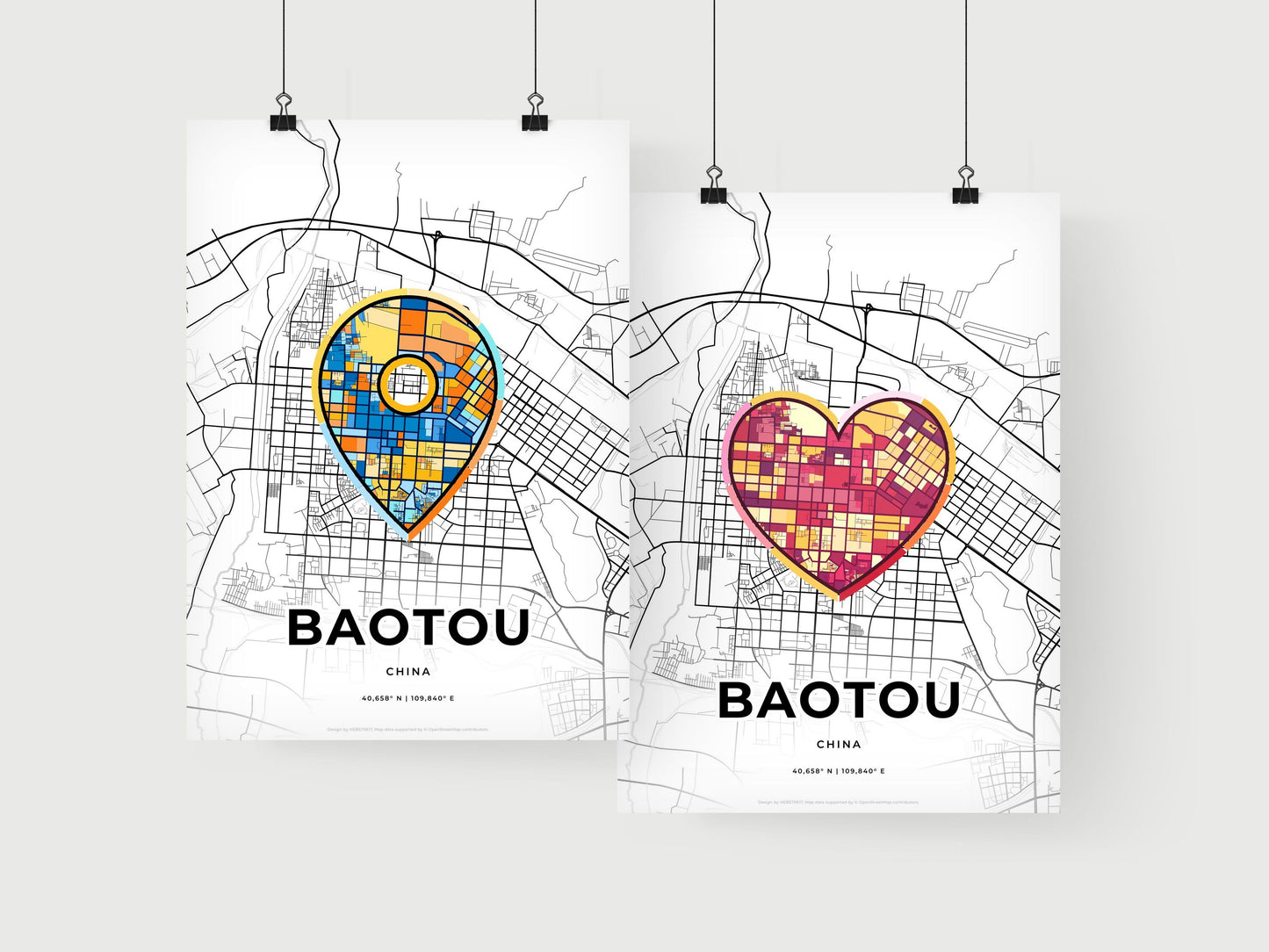 Baotou China art print for couples