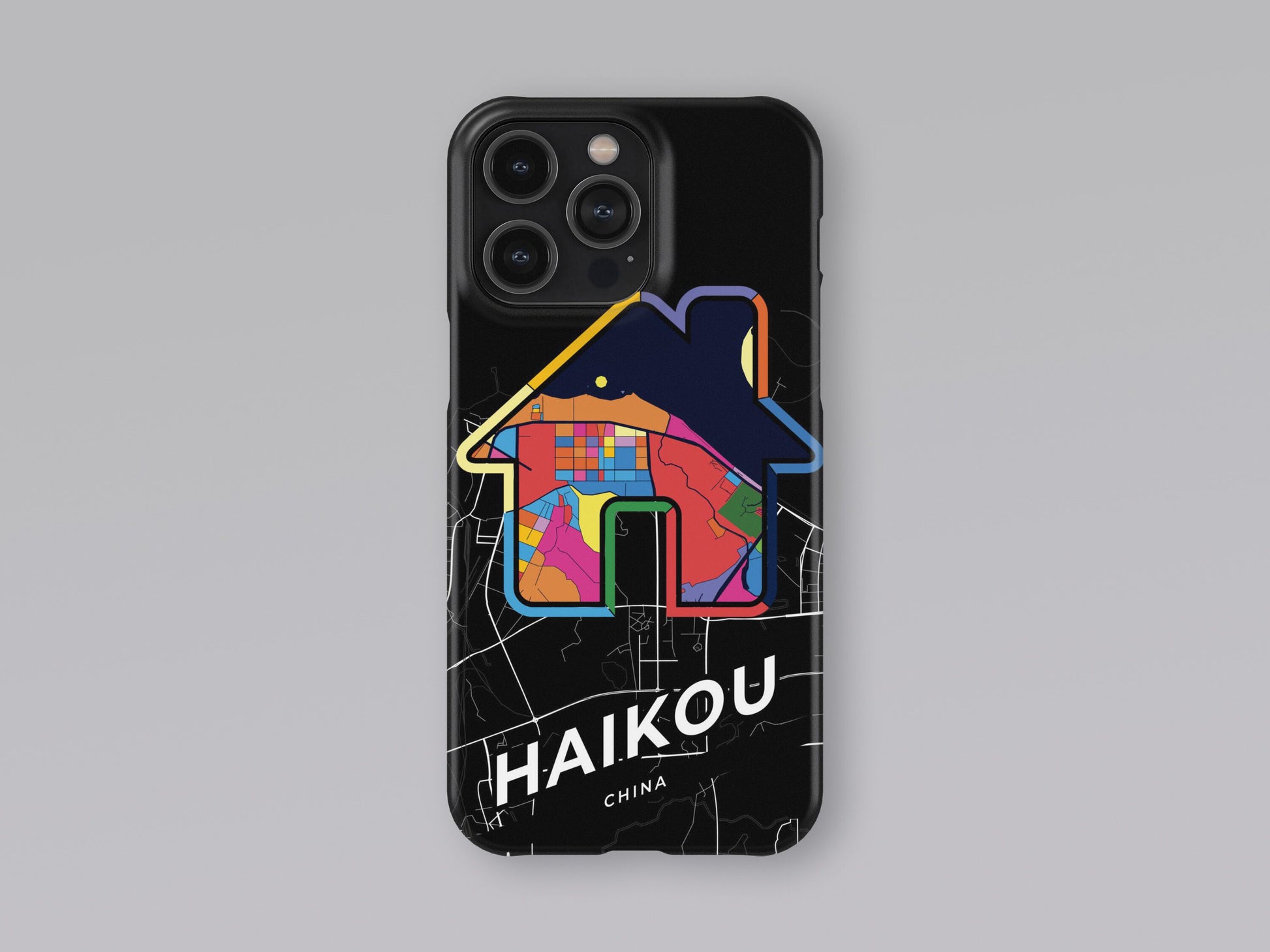 Haikou China slim phone case with colorful icon. Birthday, wedding or housewarming gift. Couple match cases. 3