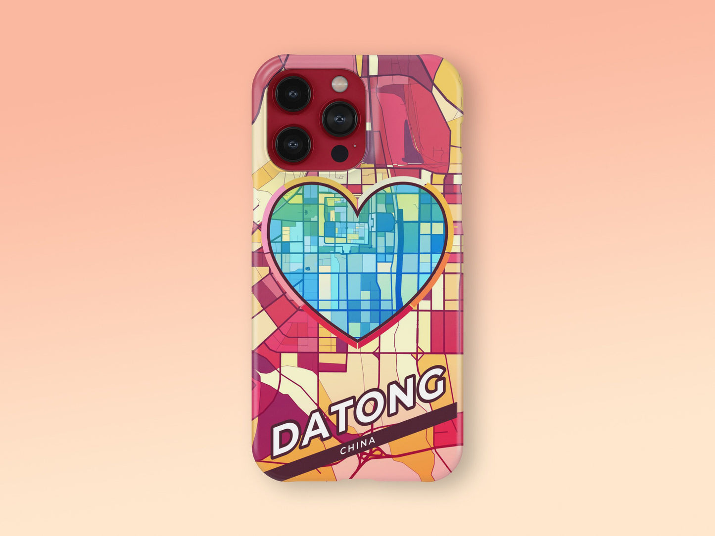 Datong China slim phone case with colorful icon. Birthday, wedding or housewarming gift. Couple match cases. 2
