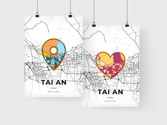 Tai An China art print for couples