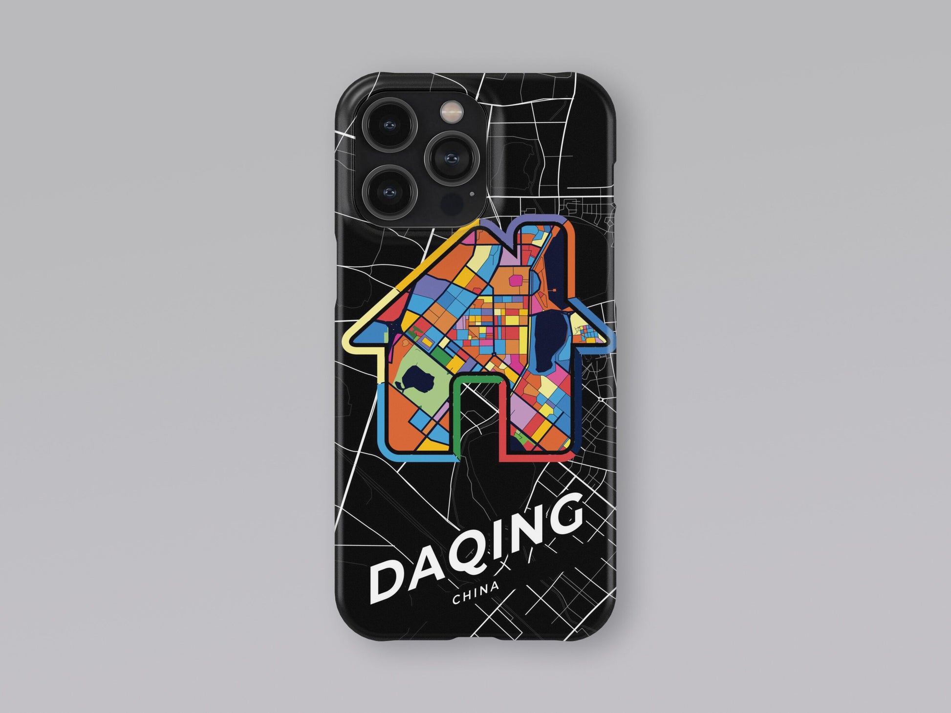 Daqing China slim phone case with colorful icon. Birthday, wedding or housewarming gift. Couple match cases. 3
