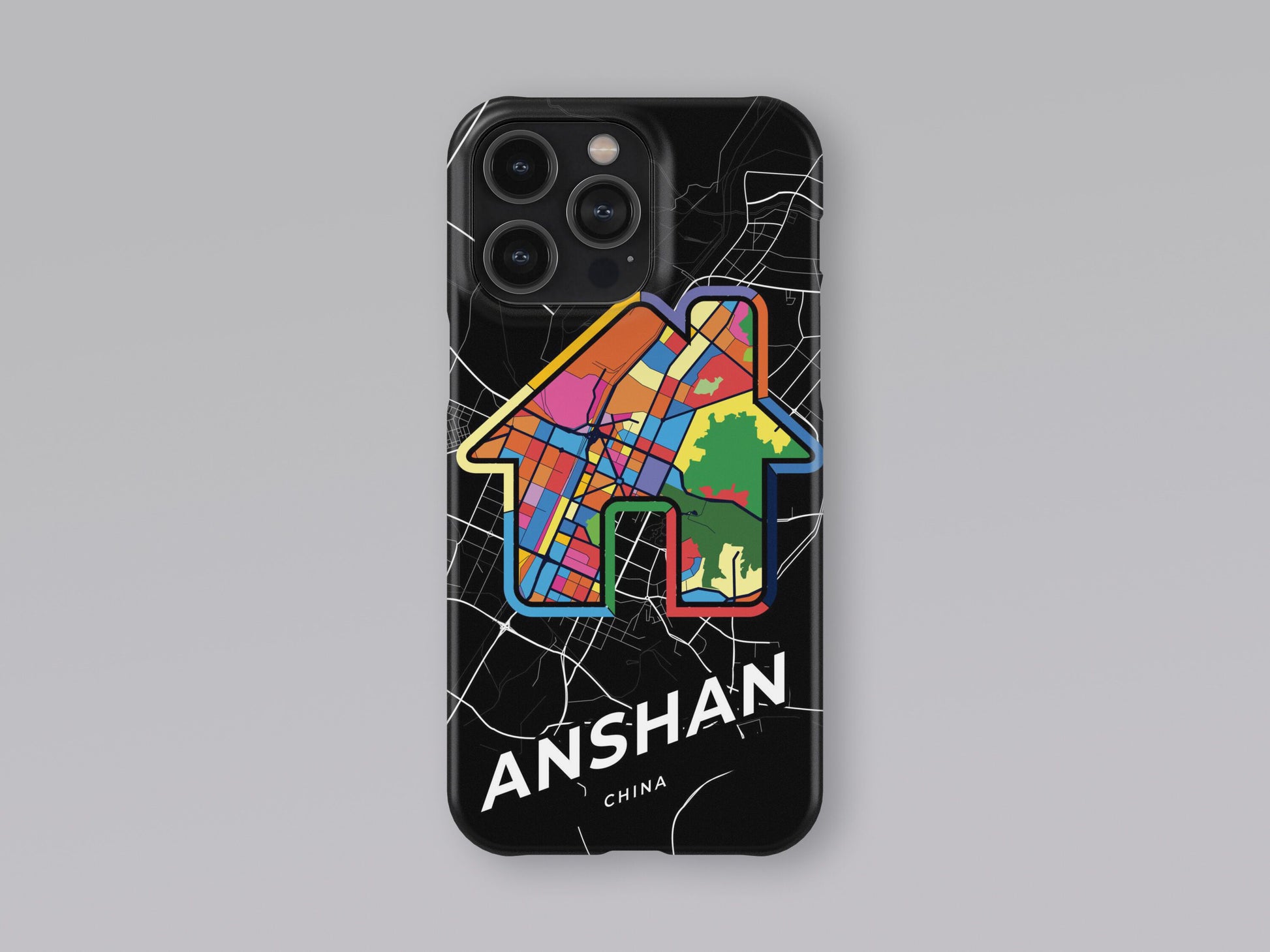 Anshan China slim phone case with colorful icon. Birthday, wedding or housewarming gift. Couple match cases. 3